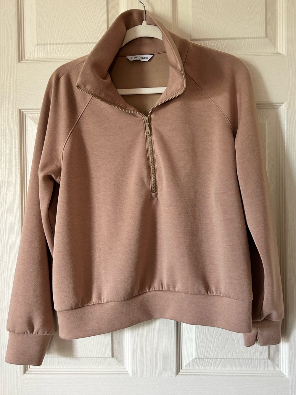Women's Dusty Rose Half-Zip Pullover Sweatshirt – Size Medium